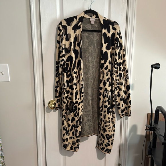 Chico’s Leopard Cardigan - Picture 1 of 6